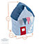 Nicola Spring - Beach Hut Door Stops - 15 x 21cm - Blue Stripe - Pack of 2