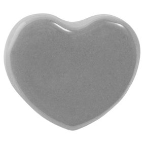 Nicola Spring - Ceramic Cabinet Knob - Grey Heart