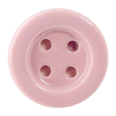 Nicola Spring - Ceramic Cabinet Knob - Pink Button