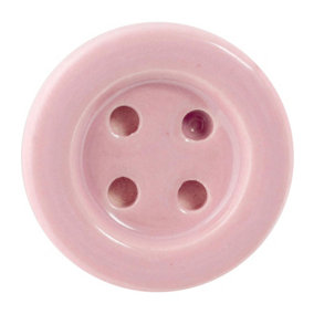 Nicola Spring - Ceramic Cabinet Knob - Pink Button