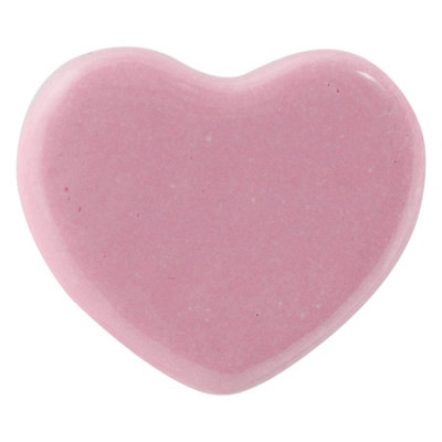 Nicola Spring - Ceramic Cabinet Knob - Pink Heart