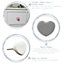 Nicola Spring - Ceramic Cabinet Knob - White Heart