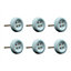 Nicola Spring - Ceramic Cabinet Knobs - Blue Button - Pack of 6