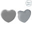 Nicola Spring - Ceramic Cabinet Knobs - Grey Heart - Pack of 6