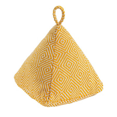 Nicola Spring - Chevron Door Stop - 20cm - Yellow | DIY at B&Q