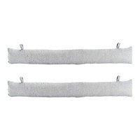Nicola Spring - Chevron Draught Excluders - 80cm - Grey - Pack of 2