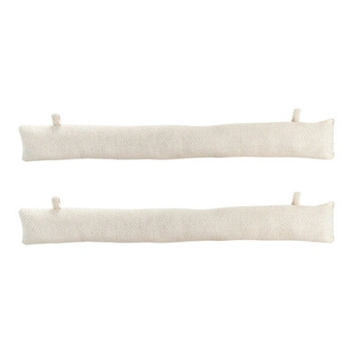 Nicola Spring - Chevron Draught Excluders - 80cm - Natural - Pack of 2