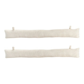 Nicola Spring - Chevron Draught Excluders - 80cm - Natural - Pack of 2