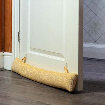 Nicola Spring - Chevron Draught Excluders - 80cm - Yellow - Pack of 2