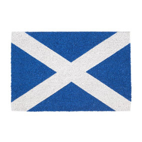Nicola Spring - Coir Door Mat - 60 x 40cm - Scotland Flag