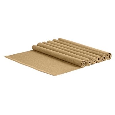 Nicola Spring - Cotton Fabric Placemats - 45cm x 34.5cm - Beige - Pack of 6