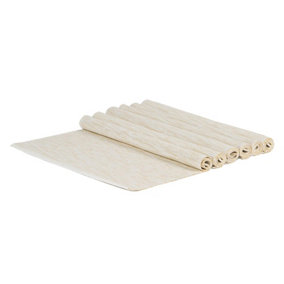 Nicola Spring - Cotton Fabric Placemats - Natural - Pack of 6