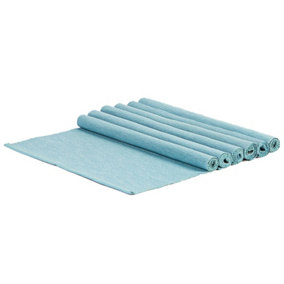 Nicola Spring - Cotton Fabric Placemats - Olympic Blue - Pack of 6