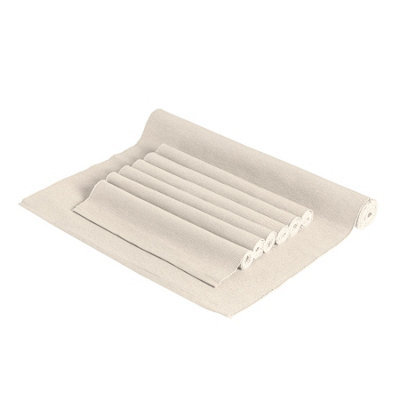 Nicola Spring Cotton Fabric Placemats & Table Runner Set Natural