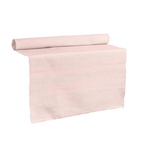 Nicola Spring - Cotton Fabric Table Runner - 48cm x 183cm - Baby Pink