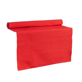 Nicola Spring - Cotton Fabric Table Runner - 48cm x 183cm - Red
