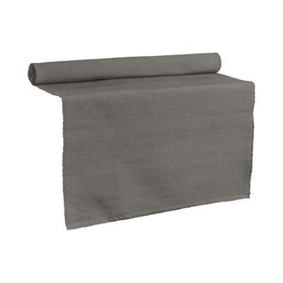 Nicola Spring - Cotton Fabric Table Runner - 48cm x 183cm - Steel Grey