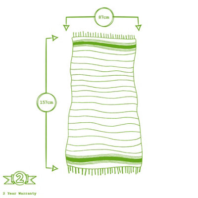 Nicola Spring - Deluxe Cotton Turkish Bath Towel - Multi Stripe