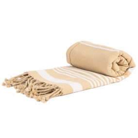 Nicola Spring - Deluxe Cotton Turkish Bath Towel - Natural