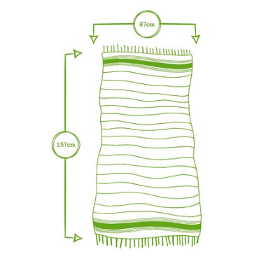 Nicola Spring 2X Noir Rayures Fines 70cm X 50cm Torchons En 100% Coton