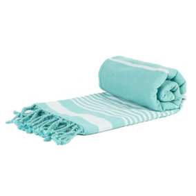 Nicola Spring - Deluxe Cotton Turkish Bath Towel - Sky Blue