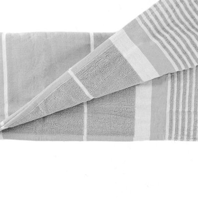 Nicola Spring - Deluxe Cotton Turkish Bath Towels - Light Grey - Pack of 2