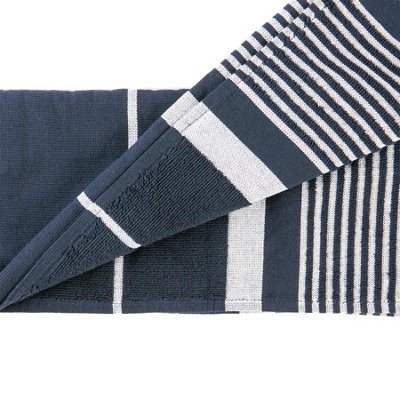 Nicola Spring - Deluxe Cotton Turkish Bath Towels - Navy - Pack of 2