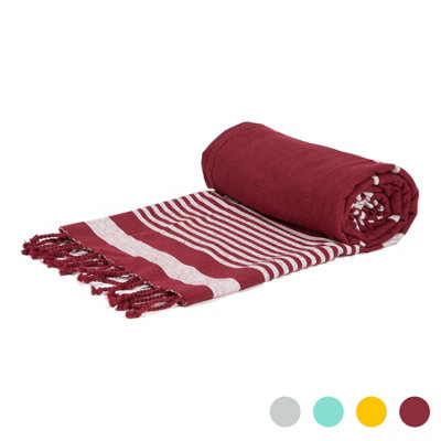 Nicola Spring - Deluxe Turkish Cotton Bath Towel - 162 x 90cm - Burgundy