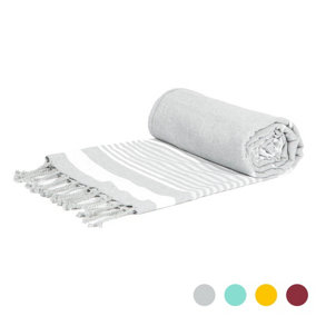 Nicola Spring - Deluxe Turkish Cotton Bath Towel - 162 x 90cm - Grey