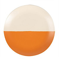 Nicola Spring - Dipped Flecked Stoneware Plate - 20.5cm - Burnt Orange