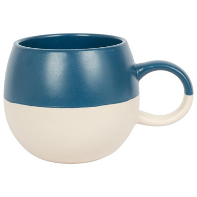 Nicola Spring Dipped Stoneware Sphere Mug - 340ml - Navy