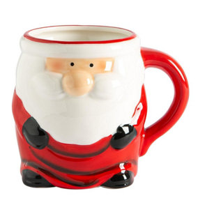 Nicola Spring - Father Christmas Coffee Mug - 750ml - White