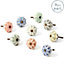 Nicola Spring - Floral Ceramic Cabinet Knobs - 9 Colours - Pack of 9