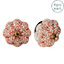 Nicola Spring - Floral Ceramic Cabinet Knobs - Dark Red - Pack of 6