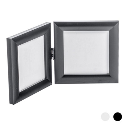 Nicola Spring - Folding 2 Photo Frame - 4 x 4" - Black