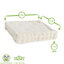 Nicola Spring - French Mattress Seat Cushions - 40cm - Cream - Pack of 6