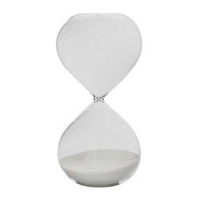 Nicola Spring - Glass Kitchen Sand Timer - 15 Minutes - Clear