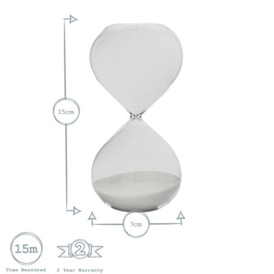 Nicola Spring - Glass Kitchen Sand Timer - 3 Sizes - Clear - Pack of 3