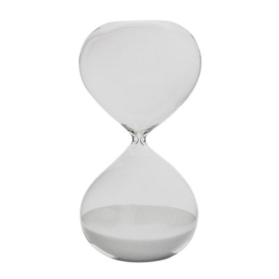 Nicola Spring - Glass Kitchen Sand Timer - 30 Minutes - Clear