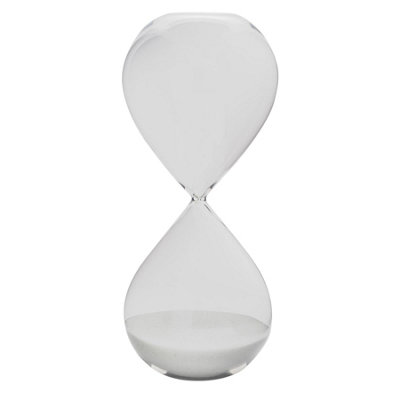 Nicola Spring - Glass Kitchen Sand Timer - 60 Minutes - Clear