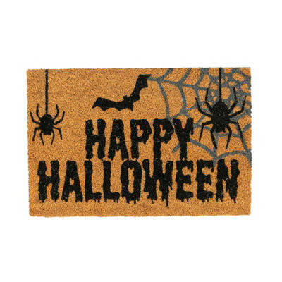 Nicola Spring - Halloween Coir Door Mats - 60 x 40cm - Spider - Pack of 2