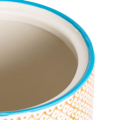 Nicola Spring Hand-Printed Kitchen Canister Orange
