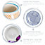 Nicola Spring - Hand Printed Plant Pot with Saucer - 22cm - Navy