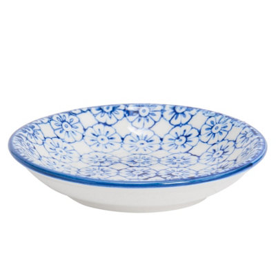Nicola Spring - Hand-Printed Sauce Dishes - 10cm - Navy - Pack of 6