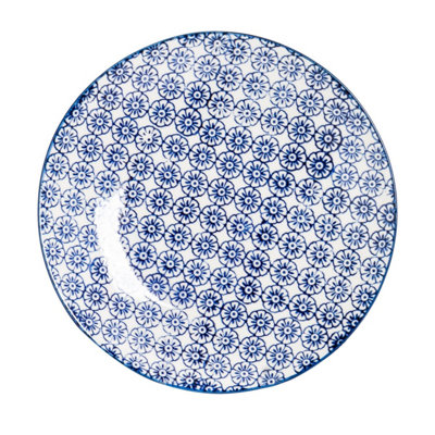 Nicola Spring - Hand-Printed Side Plate - 18cm - Navy