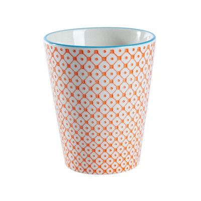 Nicola Spring - Hand-Printed Tumbler - 300ml - Orange