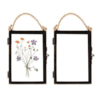 Nicola Spring - Hanging Metal Photo Frames - 4" x 6" - Black - Pack of 2