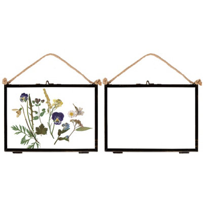 Nicola Spring - Hanging Metal Photo Frames - 7" x 5" - Black - Pack of 2