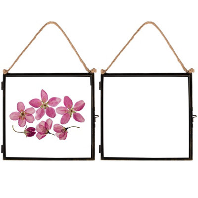 Nicola Spring - Hanging Metal Photo Frames - 8" x 8" - Black - Pack of 2