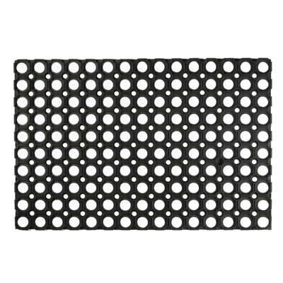 Nicola Spring - Heavy Duty Rubber Door Mat - 60 x 40cm - Black